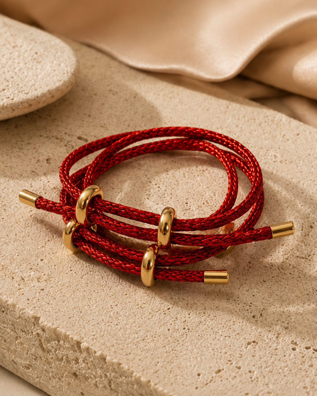 VITA Signature Rope Bracelet- Dark Red