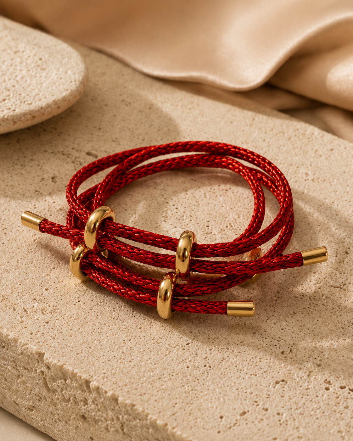 VITA Signature Rope Bracelet- Dark Red