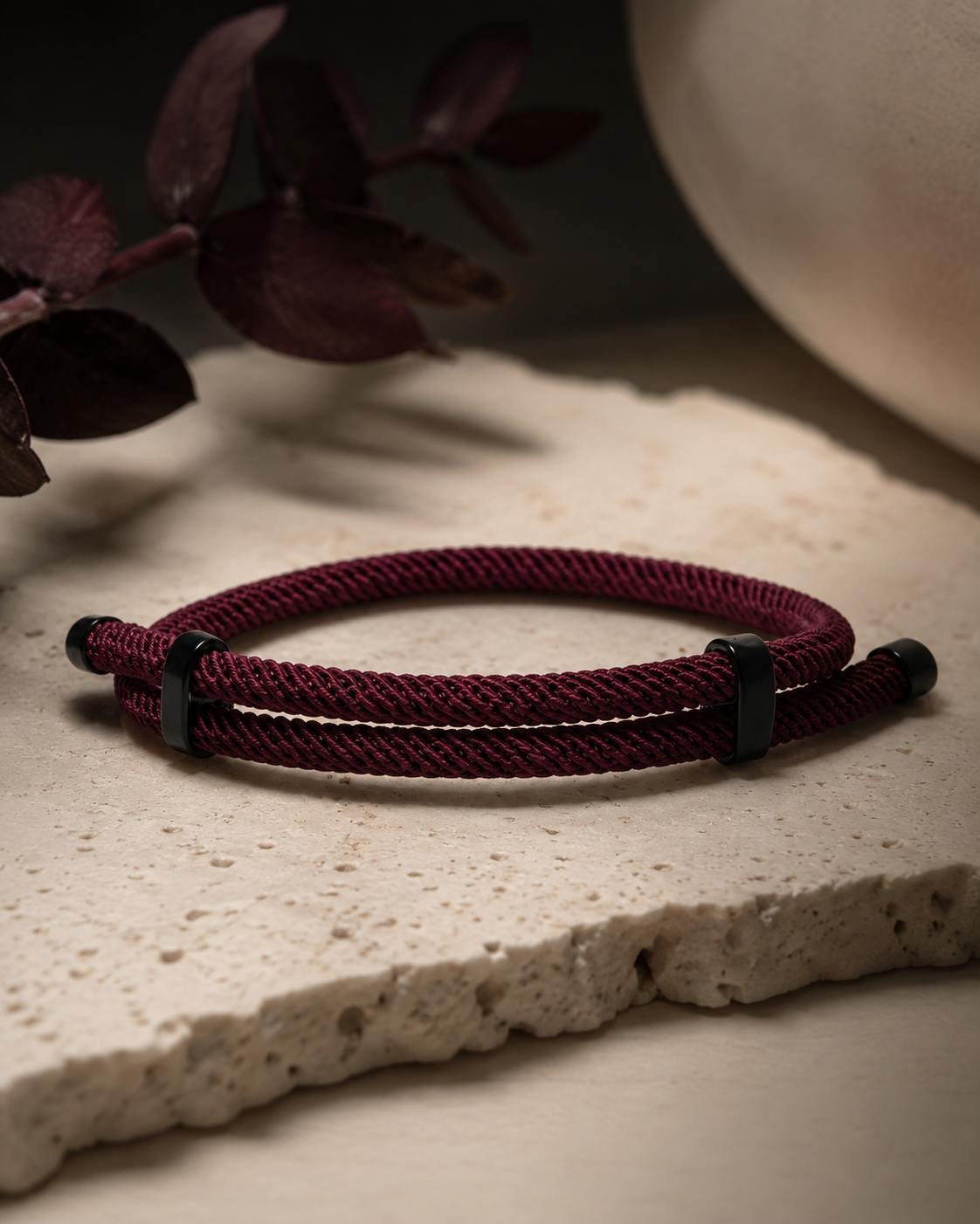 VITA Carbon Bracelet- Burgundy