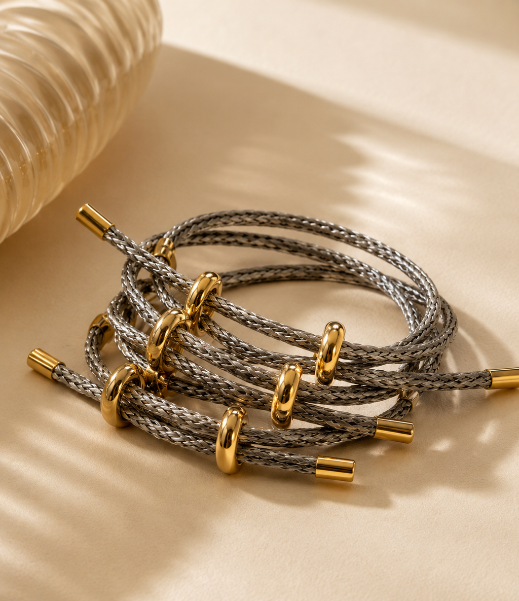 VITA Signature Rope Bracelet- Gray